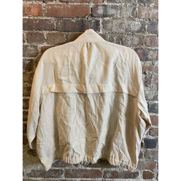 Nine West Women’s Plus Size 0x Ivory/Cream Lightweight  Utility Bomber Jacket - Picture 3 of 6